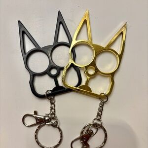 Cat Metal Keychains for Safety & Self Defense ~ cat knuckles~cat ears